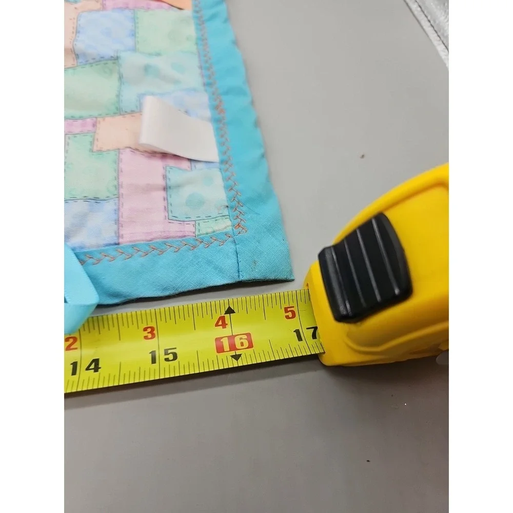 Taggies Brand‎ Quilted Pattern Tag Lovey Security Baby Blanket Multicolor